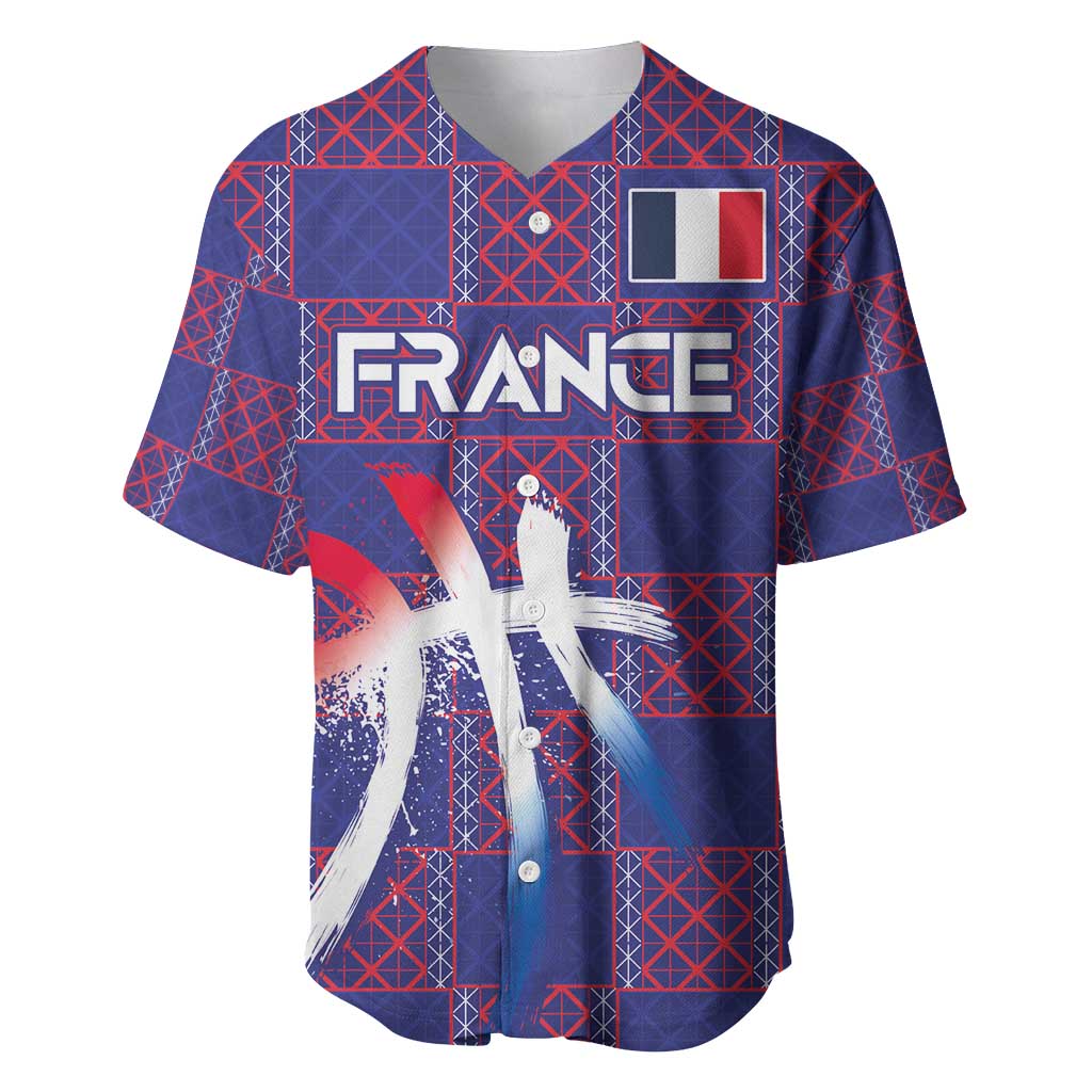 Custom Basketball Fan Jersey French Baseball Jersey Paris Architectural Heritage Checkered Style - Wonder Print Shop