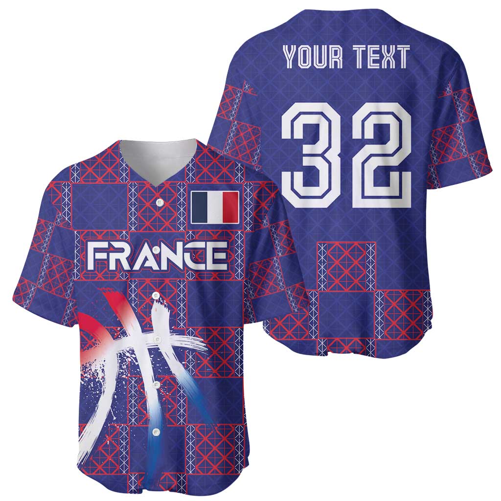 Custom Basketball Fan Jersey French Baseball Jersey Paris Architectural Heritage Checkered Style - Wonder Print Shop