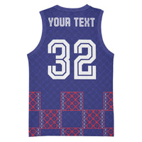 Custom Basketball Fan Jersey French Basketball Jersey Paris Architectural Heritage Checkered Style - Wonder Print Shop