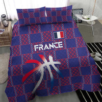 Basketball Fan Jersey French Bedding Set Paris Architectural Heritage Checkered Style - Wonder Print Shop