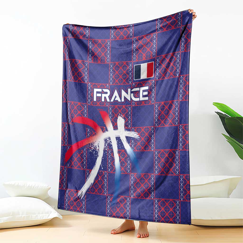 Basketball Fan Jersey French Blanket Paris Architectural Heritage Checkered Style - Wonder Print Shop