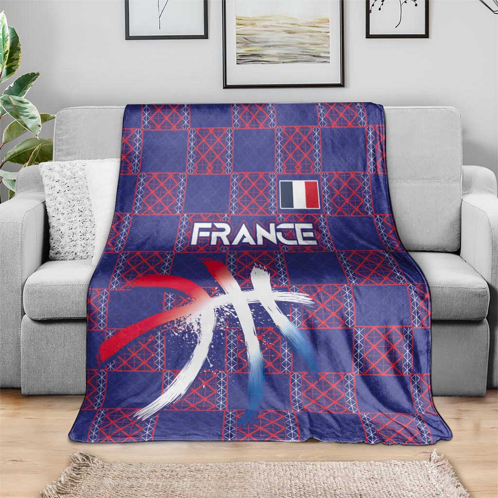 Basketball Fan Jersey French Blanket Paris Architectural Heritage Checkered Style - Wonder Print Shop