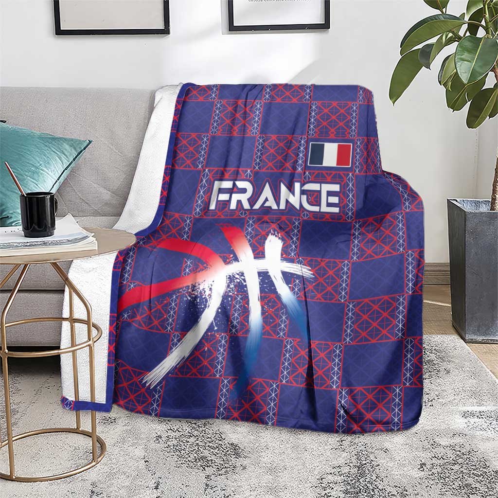 Basketball Fan Jersey French Blanket Paris Architectural Heritage Checkered Style - Wonder Print Shop