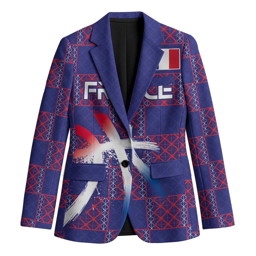 Custom Basketball Fan Jersey French Blazer Paris Architectural Heritage Checkered Style - Wonder Print Shop