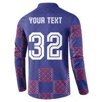 Custom Basketball Fan Jersey French Button Sweatshirt Paris Architectural Heritage Checkered Style - Wonder Print Shop
