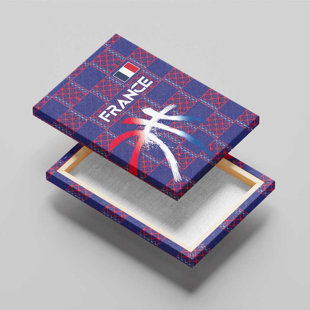 Basketball Fan Jersey French Canvas Wall Art Paris Architectural Heritage Checkered Style - Wonder Print Shop