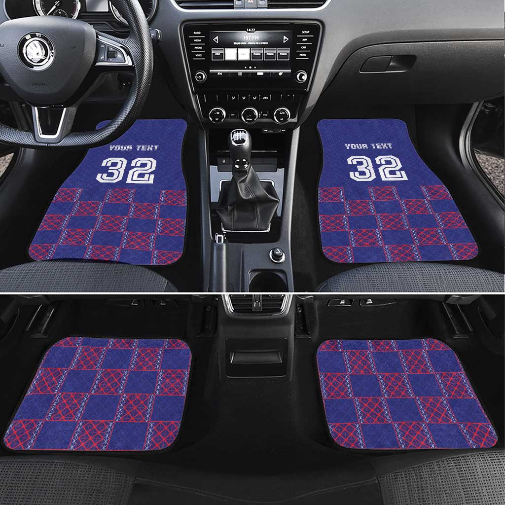 Basketball Fan Jersey French Car Mats Paris Architectural Heritage Checkered Style - Wonder Print Shop