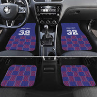 Basketball Fan Jersey French Car Mats Paris Architectural Heritage Checkered Style - Wonder Print Shop
