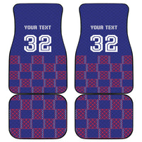 Basketball Fan Jersey French Car Mats Paris Architectural Heritage Checkered Style - Wonder Print Shop