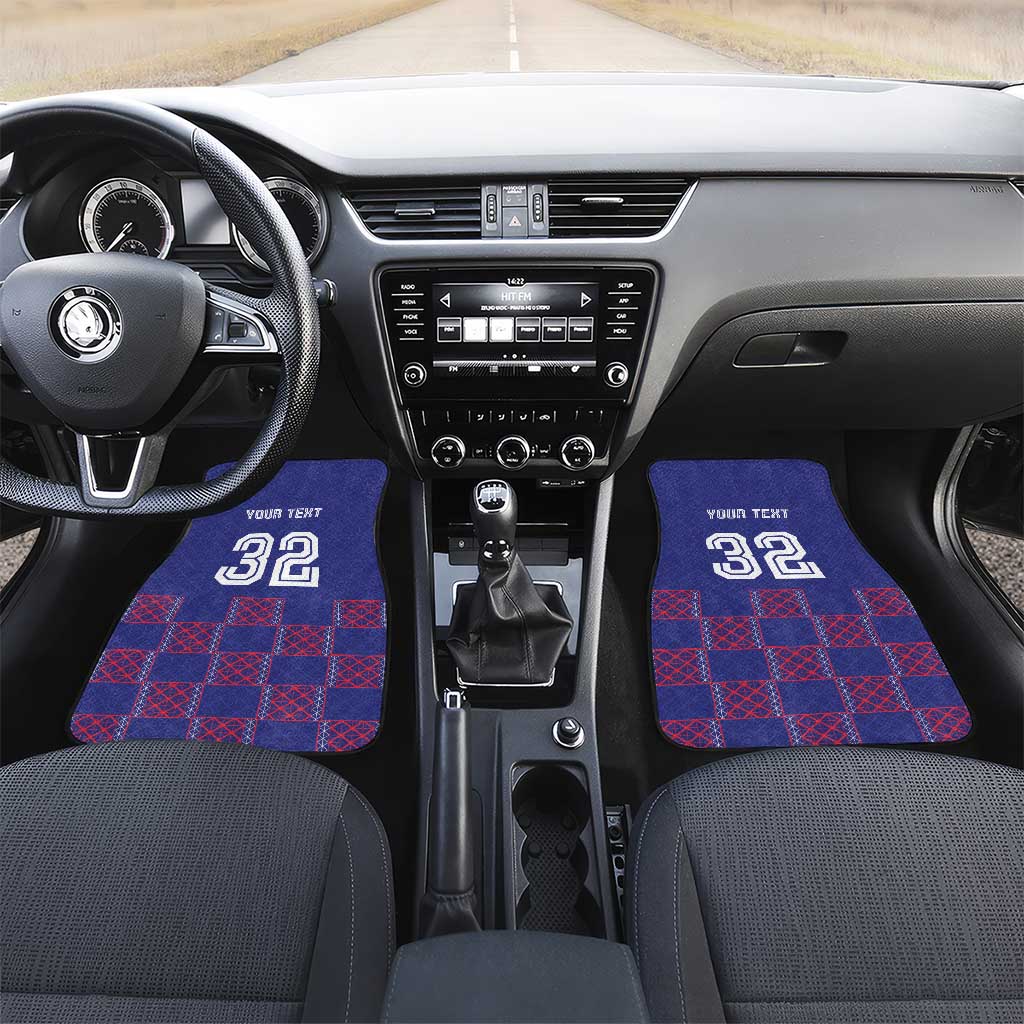 Basketball Fan Jersey French Car Mats Paris Architectural Heritage Checkered Style - Wonder Print Shop