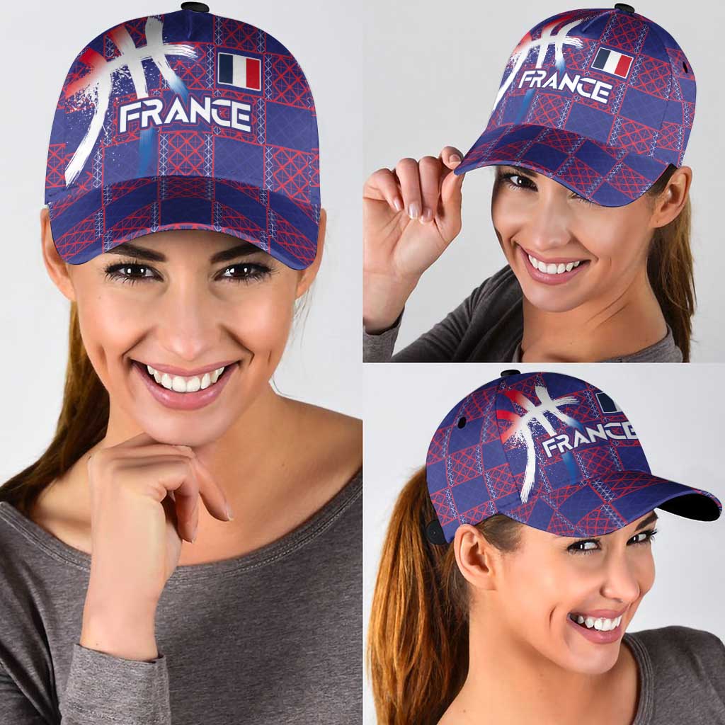 Basketball Fan Jersey French Classic Cap Paris Architectural Heritage Checkered Style - Wonder Print Shop