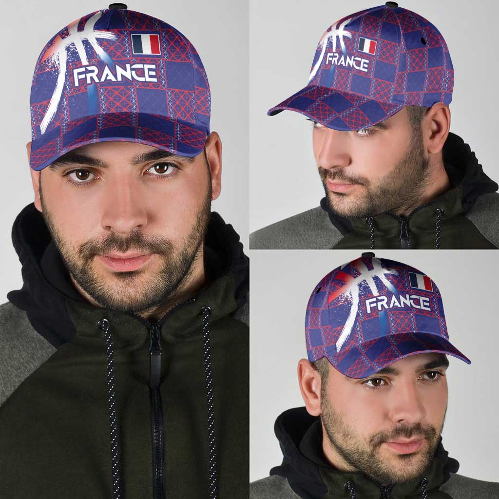 Basketball Fan Jersey French Classic Cap Paris Architectural Heritage Checkered Style - Wonder Print Shop