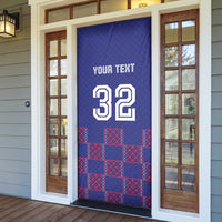 Basketball Fan Jersey French Door Cover Paris Architectural Heritage Checkered Style - Wonder Print Shop