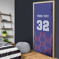 Basketball Fan Jersey French Door Cover Paris Architectural Heritage Checkered Style - Wonder Print Shop