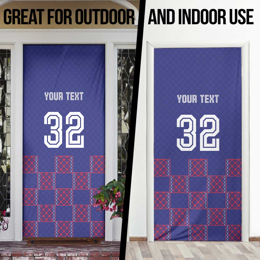 Basketball Fan Jersey French Door Cover Paris Architectural Heritage Checkered Style - Wonder Print Shop