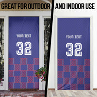 Basketball Fan Jersey French Door Cover Paris Architectural Heritage Checkered Style - Wonder Print Shop