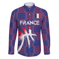 Custom Basketball Fan Jersey French Family Matching Long Sleeve Bodycon Dress and Hawaiian Shirt Paris Architectural Heritage Checkered Style - Wonder Print Shop