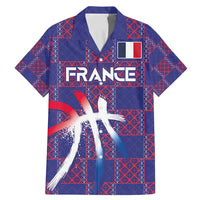 Custom Basketball Fan Jersey French Family Matching Mermaid Dress and Hawaiian Shirt Paris Architectural Heritage Checkered Style - Wonder Print Shop