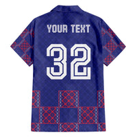 Custom Basketball Fan Jersey French Family Matching Off The Shoulder Long Sleeve Dress and Hawaiian Shirt Paris Architectural Heritage Checkered Style - Wonder Print Shop