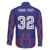 Custom Basketball Fan Jersey French Family Matching Off The Shoulder Long Sleeve Dress and Hawaiian Shirt Paris Architectural Heritage Checkered Style - Wonder Print Shop