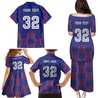 Custom Basketball Fan Jersey French Family Matching Puletasi and Hawaiian Shirt Paris Architectural Heritage Checkered Style - Wonder Print Shop