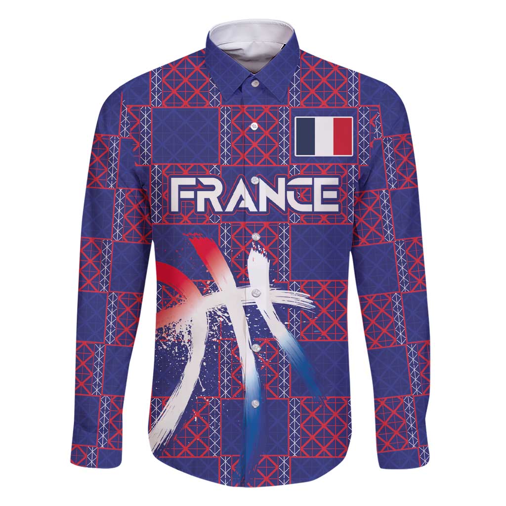 Custom Basketball Fan Jersey French Family Matching Short Sleeve Bodycon Dress and Hawaiian Shirt Paris Architectural Heritage Checkered Style - Wonder Print Shop