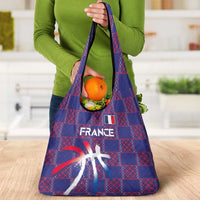 Basketball Fan Jersey French Grocery Bag Paris Architectural Heritage Checkered Style - Wonder Print Shop