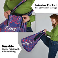 Basketball Fan Jersey French Grocery Bag Paris Architectural Heritage Checkered Style - Wonder Print Shop