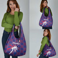 Basketball Fan Jersey French Grocery Bag Paris Architectural Heritage Checkered Style - Wonder Print Shop