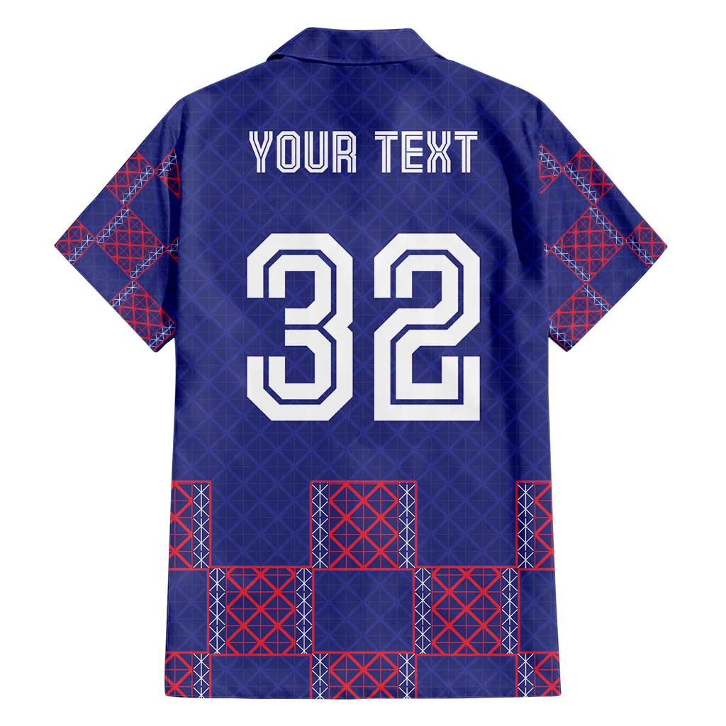 Custom Basketball Fan Jersey French Hawaiian Shirt Paris Architectural Heritage Checkered Style - Wonder Print Shop