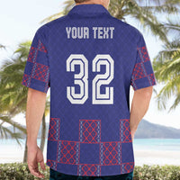 Custom Basketball Fan Jersey French Hawaiian Shirt Paris Architectural Heritage Checkered Style - Wonder Print Shop