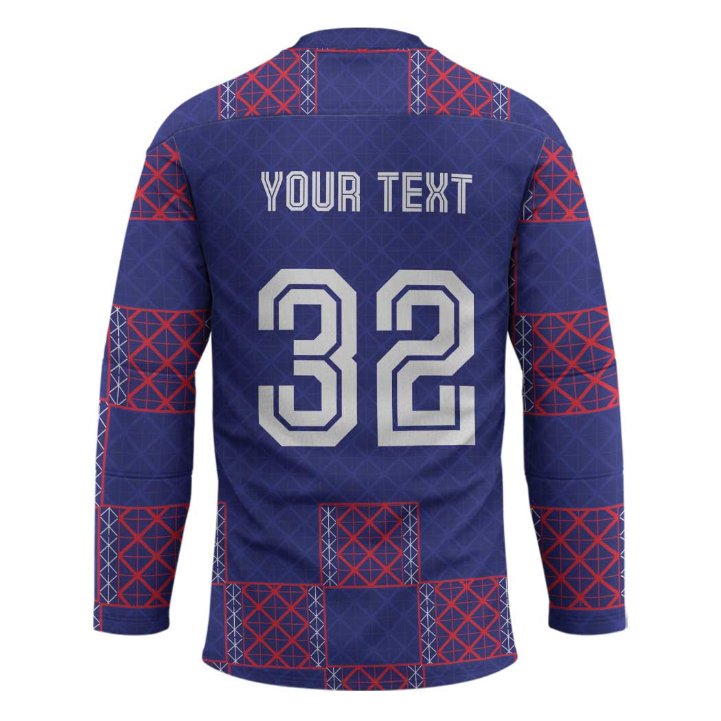 Custom Basketball Fan Jersey French Hockey Jersey Paris Architectural Heritage Checkered Style - Wonder Print Shop