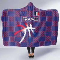 Basketball Fan Jersey French Hooded Blanket Paris Architectural Heritage Checkered Style - Wonder Print Shop