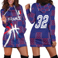 Custom Basketball Fan Jersey French Hoodie Dress Paris Architectural Heritage Checkered Style - Wonder Print Shop