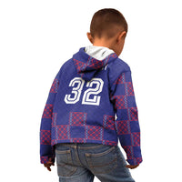 Custom Basketball Fan Jersey French Kid Hoodie Paris Architectural Heritage Checkered Style - Wonder Print Shop