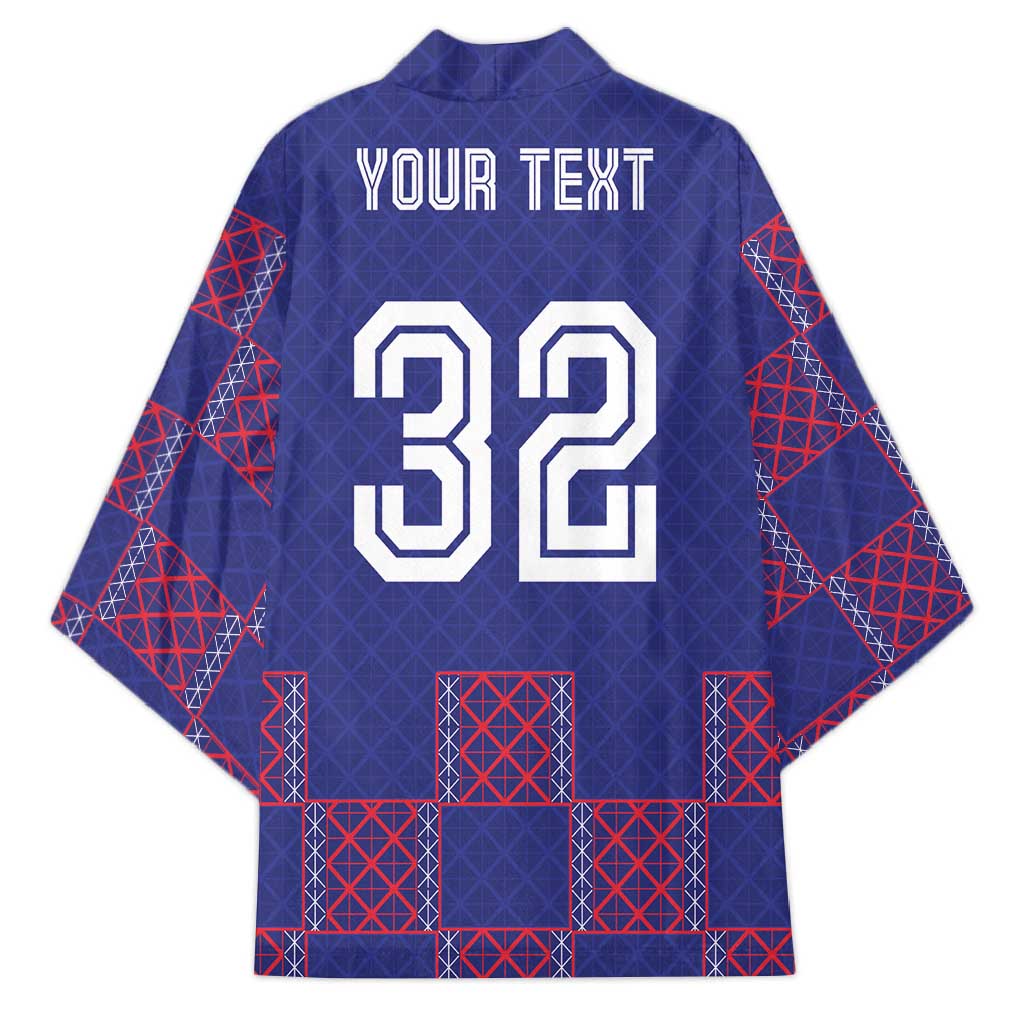 Custom Basketball Fan Jersey French Kimono Paris Architectural Heritage Checkered Style - Wonder Print Shop
