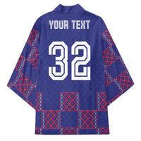 Custom Basketball Fan Jersey French Kimono Paris Architectural Heritage Checkered Style - Wonder Print Shop