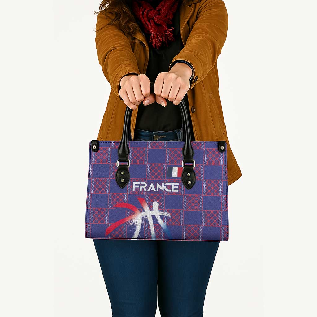 Basketball Fan Jersey French Leather Bag Paris Architectural Heritage Checkered Style - Wonder Print Shop