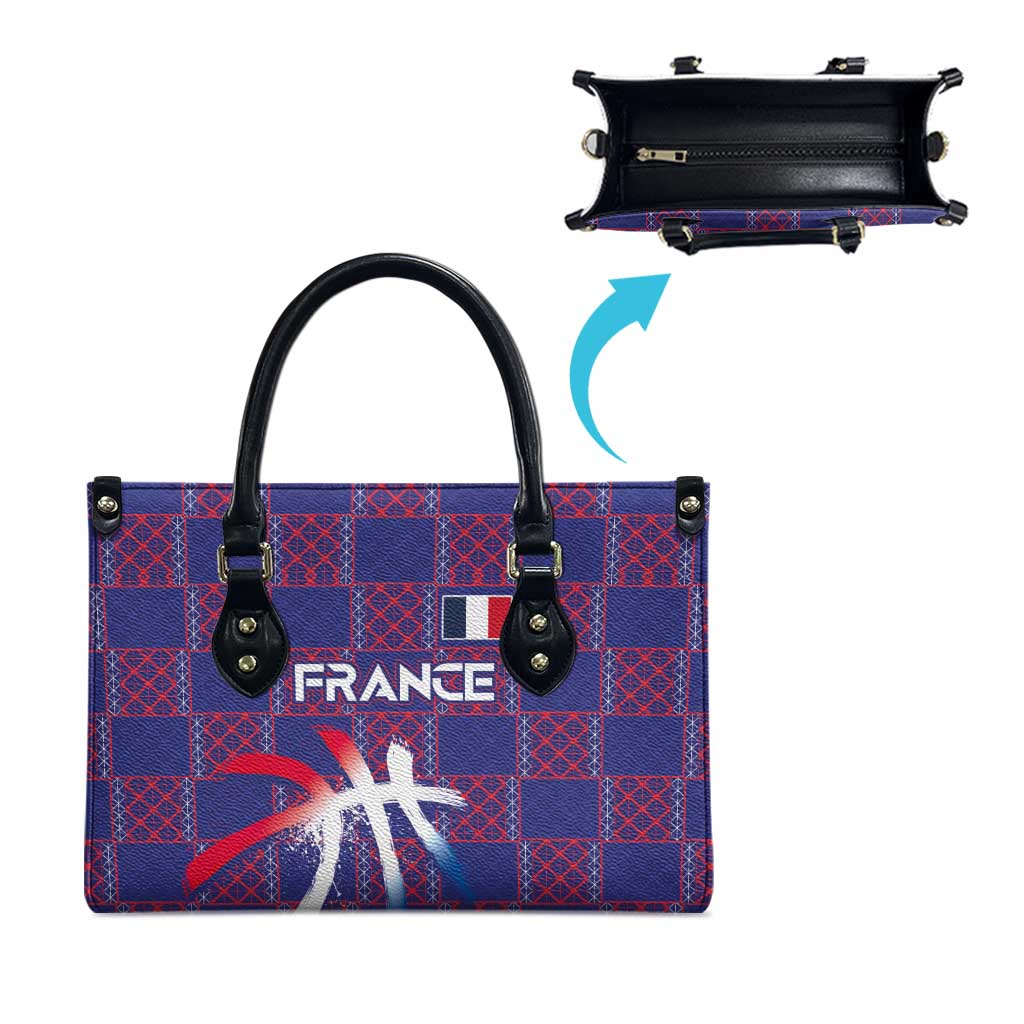 Basketball Fan Jersey French Leather Bag Paris Architectural Heritage Checkered Style - Wonder Print Shop