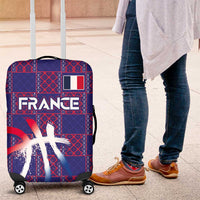 Basketball Fan Jersey French Luggage Cover Paris Architectural Heritage Checkered Style - Wonder Print Shop
