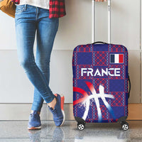 Basketball Fan Jersey French Luggage Cover Paris Architectural Heritage Checkered Style - Wonder Print Shop