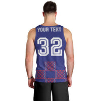 Custom Basketball Fan Jersey French Men Tank Top Paris Architectural Heritage Checkered Style - Wonder Print Shop