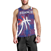 Custom Basketball Fan Jersey French Men Tank Top Paris Architectural Heritage Checkered Style - Wonder Print Shop