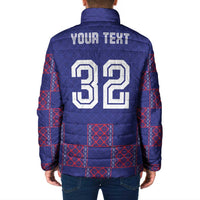 Custom Basketball Fan Jersey French Padded Jacket Paris Architectural Heritage Checkered Style - Wonder Print Shop