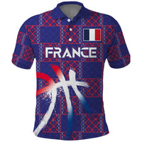 Custom Basketball Fan Jersey French Polo Shirt Paris Architectural Heritage Checkered Style - Wonder Print Shop