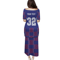 Custom Basketball Fan Jersey French Puletasi Paris Architectural Heritage Checkered Style - Wonder Print Shop