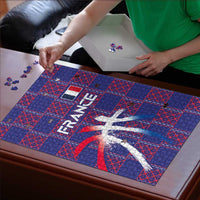 Basketball Fan Jersey French Puzzle Paris Architectural Heritage Checkered Style - Wonder Print Shop