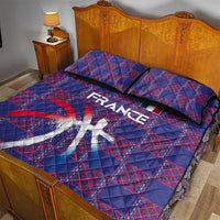 Basketball Fan Jersey French Quilt Bed Set Paris Architectural Heritage Checkered Style - Wonder Print Shop