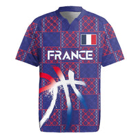 Custom Basketball Fan Jersey French Rugby Jersey Paris Architectural Heritage Checkered Style - Wonder Print Shop