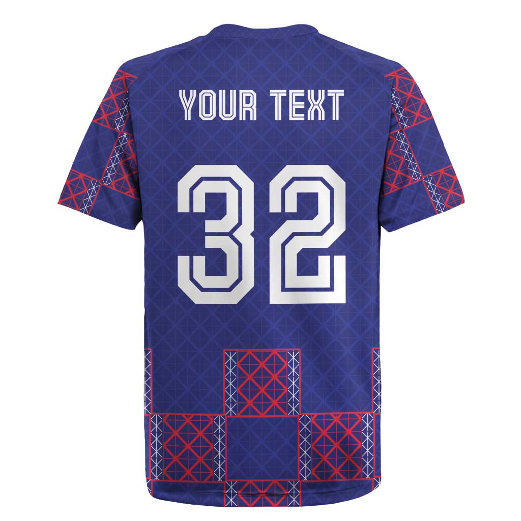 Custom Basketball Fan Jersey French Rugby Jersey Paris Architectural Heritage Checkered Style - Wonder Print Shop